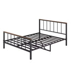 Bellemave Struttura Letto a Piattaforma in Metallo con Testiera e Pediera, Robusta Struttura in Metallo, Non Necessita di Rete a Molle (Queen)