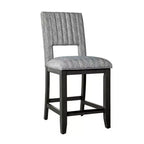 Sedia alta Royal Hampton, set da 2, seduta e schienale in tessuto grigio bluastro