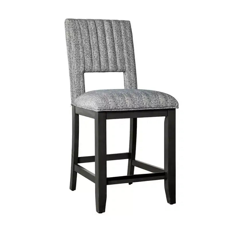 Sedia alta Royal Hampton, set da 2, seduta e schienale in tessuto grigio bluastro