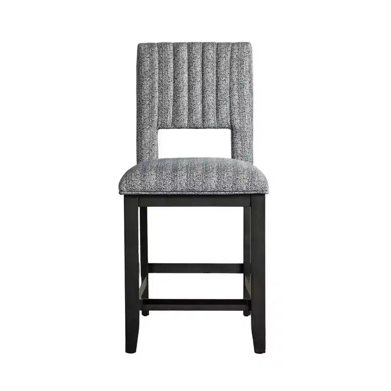 Sedia alta Royal Hampton, set da 2, seduta e schienale in tessuto grigio bluastro