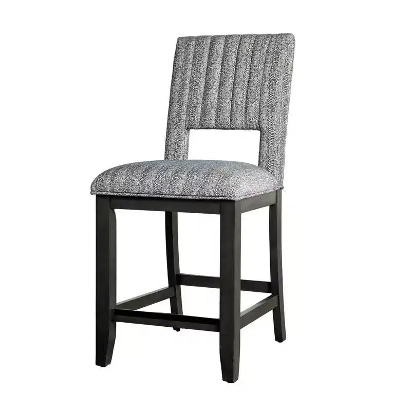 Sedia alta Royal Hampton, set da 2, seduta e schienale in tessuto grigio bluastro
