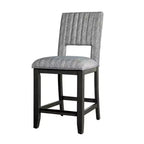 Sedia alta Royal Hampton, set da 2, seduta e schienale in tessuto grigio bluastro