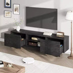 Mobile TV moderno per TV da 65/75/80 pollici, mobile per intrattenimento da 70 con 2 cassetti e ripiani aperti, mobile console multimediale in legno resistente con gambe in metallo