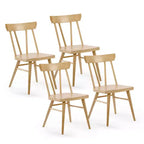 Set di 4 sedie da pranzo Windsor in legno massello Plank+Beam