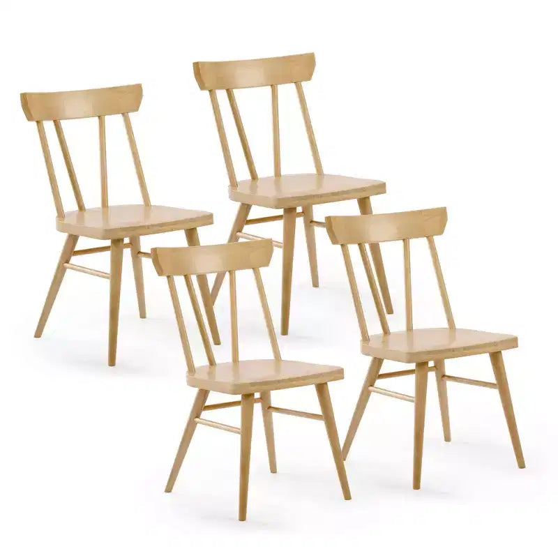 Set di 4 sedie da pranzo Windsor in legno massello Plank+Beam