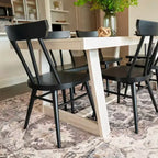 Set di 4 sedie da pranzo Windsor in legno massello Plank+Beam