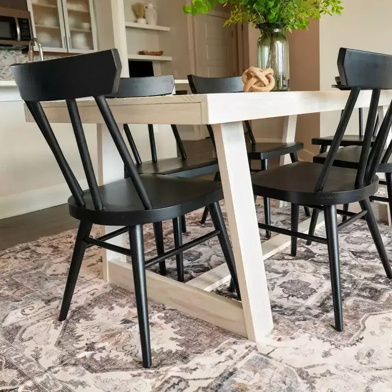 Set di 4 sedie da pranzo Windsor in legno massello Plank+Beam