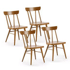 Set di 4 sedie da pranzo Windsor in legno massello Plank+Beam