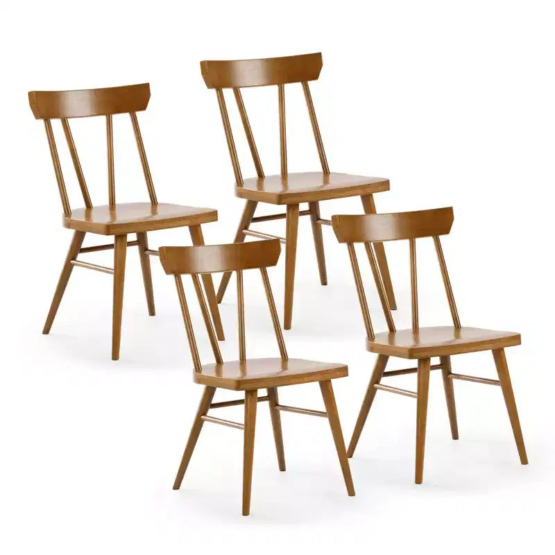 Set di 4 sedie da pranzo Windsor in legno massello Plank+Beam