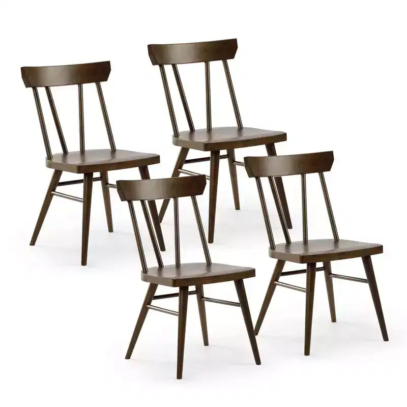 Set di 4 sedie da pranzo Windsor in legno massello Plank+Beam
