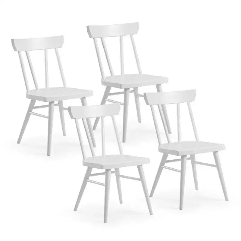 Set di 4 sedie da pranzo Windsor in legno massello Plank+Beam