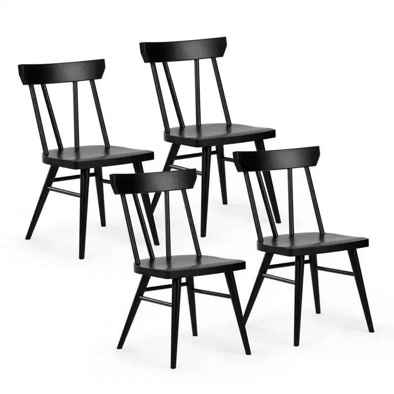 Set di 4 sedie da pranzo Windsor in legno massello Plank+Beam