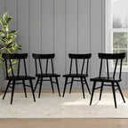 Plank+Beam Solid Wood Windsor Dining Chair Set of 4