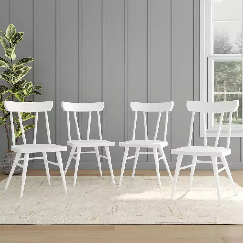 Set di 4 sedie da pranzo Windsor in legno massello Plank+Beam