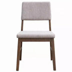 Sedia da pranzo Royal Hampton, set da 2, cuscino in velluto a coste beige, noce marrone