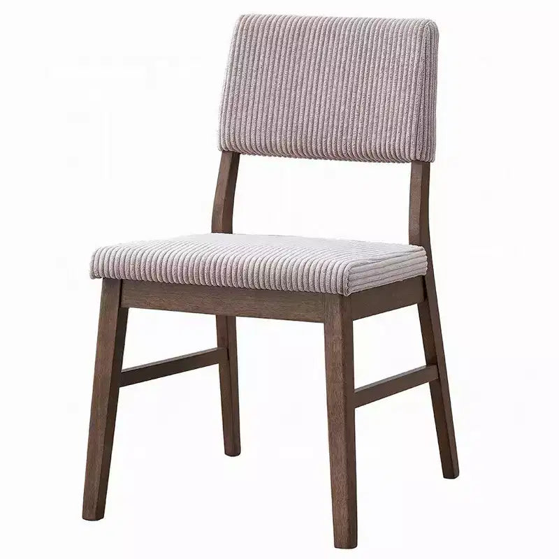 Sedia da pranzo Royal Hampton, set da 2, cuscino in velluto a coste beige, noce marrone