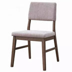 Sedia da pranzo Royal Hampton, set da 2, cuscino in velluto a coste beige, noce marrone