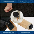 Sedia da Trucco Comoda Poltrona d'Accento, Tessuto Peluche Teddy, Simpatica Sedia da Toeletta per Ufficio Domestico, Camera da Letto, Spogliatoio - 2 Pezzi