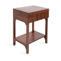 Kate and Laurel Archvale Wood Side Table, 14x18x24, Walnut Brown