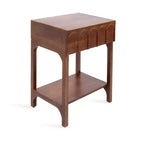 Kate and Laurel Archvale Wood Side Table, 14x18x24, Walnut Brown