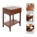 Tavolino da salotto Kate and Laurel Archvale in legno, 35,5x45,7x61 cm, noce marrone