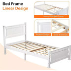 Struttura letto matrimoniale VINGLI con 4 cassetti contenitore, Bianco