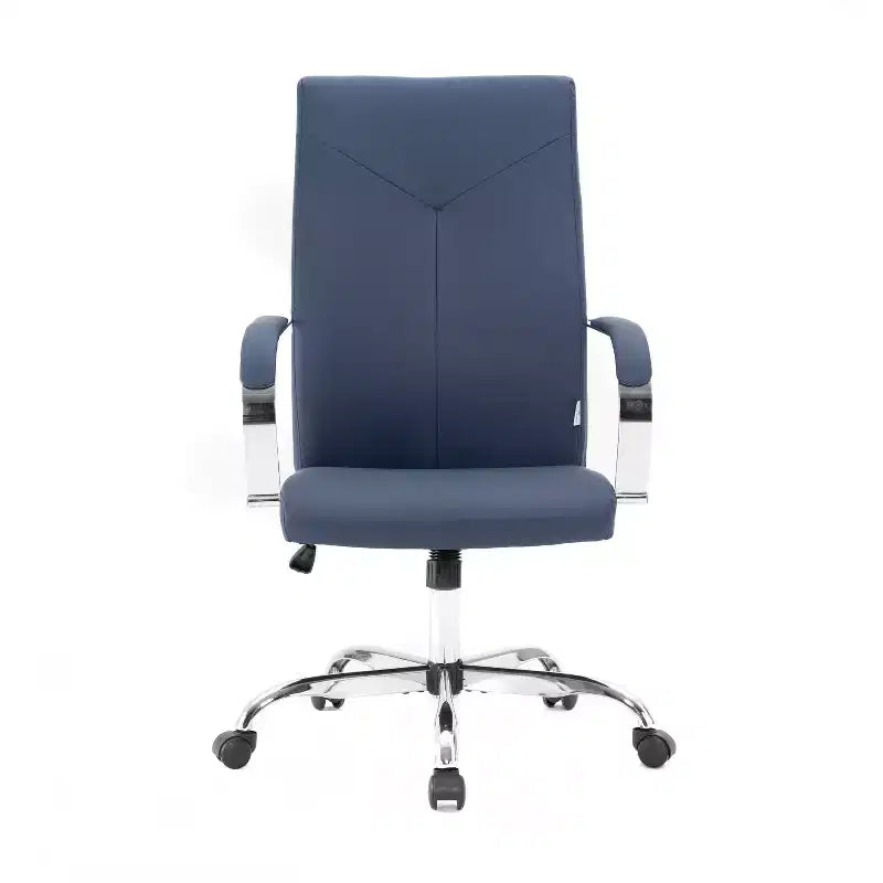 HomeStock Sedia da ufficio con supporto lombare regolabile e altezza regolabile, 90 cm (35,5 pollici) di altezza, con seduta ammortizzata nera