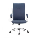 HomeStock Sedia da ufficio con supporto lombare regolabile e altezza regolabile, 90 cm (35,5 pollici) di altezza, con seduta ammortizzata nera