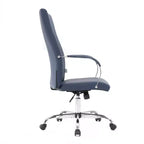 HomeStock Sedia da ufficio con supporto lombare regolabile e altezza regolabile, 90 cm (35,5 pollici) di altezza, con seduta ammortizzata nera