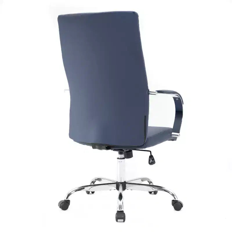 HomeStock Sedia da ufficio con supporto lombare regolabile e altezza regolabile, 90 cm (35,5 pollici) di altezza, con seduta ammortizzata nera