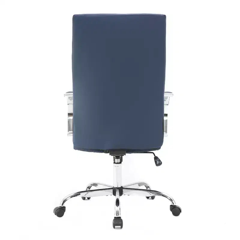 HomeStock Sedia da ufficio con supporto lombare regolabile e altezza regolabile, 90 cm (35,5 pollici) di altezza, con seduta ammortizzata nera