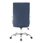 HomeStock Sedia da ufficio con supporto lombare regolabile e altezza regolabile, 90 cm (35,5 pollici) di altezza, con seduta ammortizzata nera
