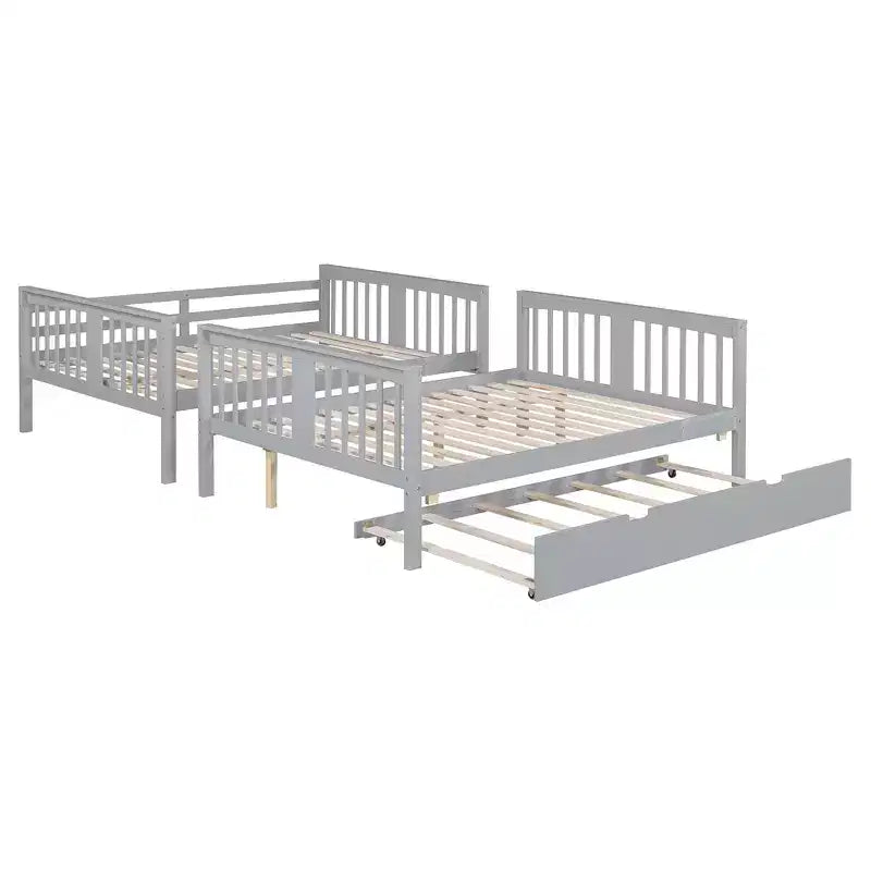 Letto a castello Luxystar da una piazza e mezza su una piazza e mezza con letto estraibile singolo e scaletta per camerette di bambini e camere per gli ospiti