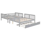 Letto a castello Luxystar da una piazza e mezza su una piazza e mezza con letto estraibile singolo e scaletta per camerette di bambini e camere per gli ospiti