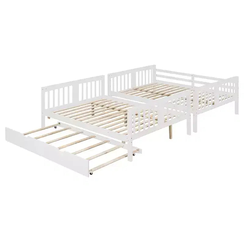 Letto a castello Luxystar da una piazza e mezza su una piazza e mezza con letto estraibile singolo e scaletta per camerette di bambini e camere per gli ospiti