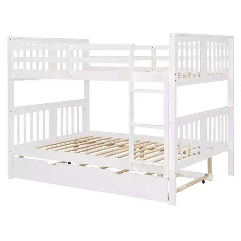 Letto a castello Luxystar da una piazza e mezza su una piazza e mezza con letto estraibile singolo e scaletta per camerette di bambini e camere per gli ospiti