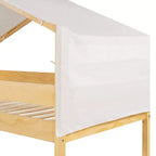 Letto a Castello in Legno Luxystar Twin Over Twin con Tenda per Bambini