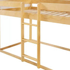 Letto a Castello in Legno Luxystar Twin Over Twin con Tenda per Bambini