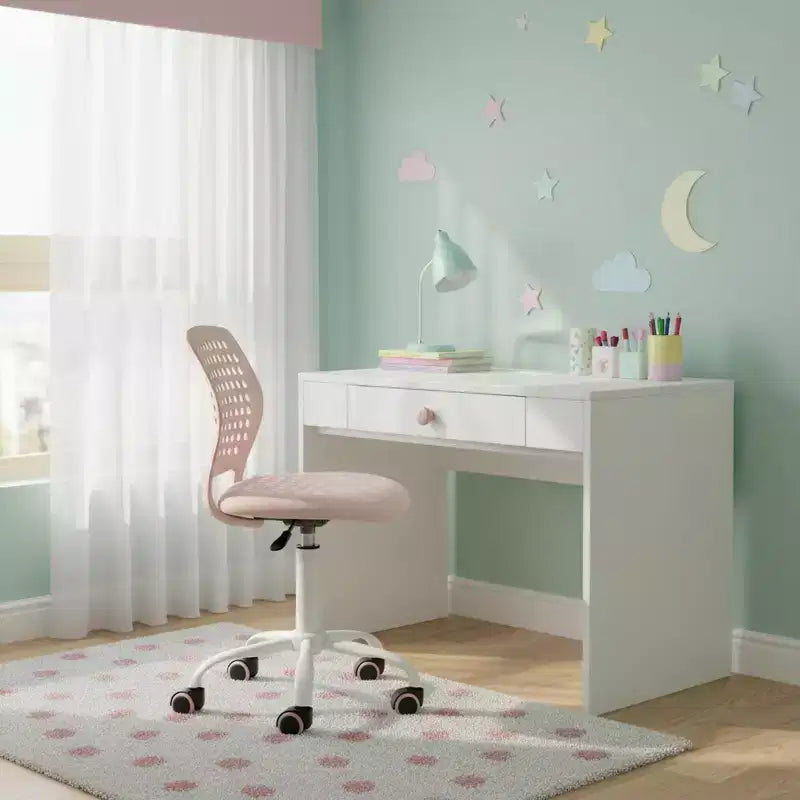 Sedia da Scrivania Girevole Regolabile per Bambini Homy Casa con Sedile Imbottito e Rotelle