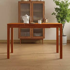 Famapy Natural Wood Dining Table with 2 Storage Drawers,Spacious Surface,Organized Cutlery Storage,Kitchen & Dining Room Essential