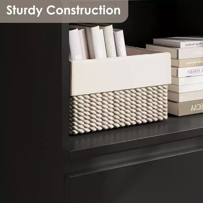 70 Libreria con cassetti, libreria alta in stile rustico, librerie in legno profonde, mobile contenitore per soggiorno, studio, ufficio domestico