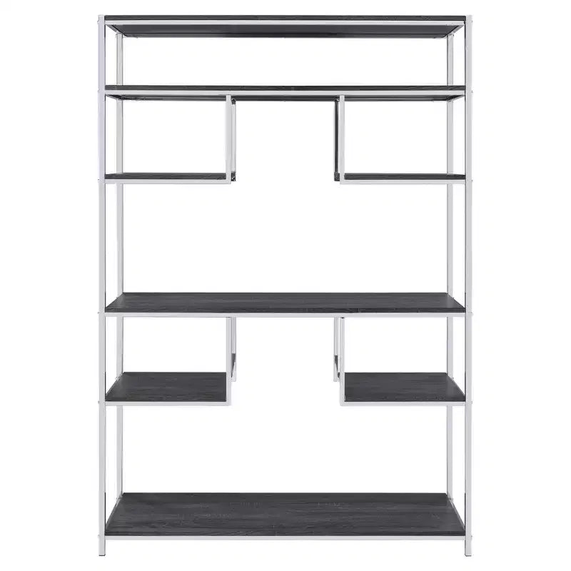 HomeStock 71 H. Librerie in legno nero multistrato con 4 ripiani