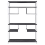 HomeStock 71 H. Librerie in legno nero multistrato con 4 ripiani