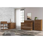 Culla convertibile 4-in-1 Child Craft Redmond, si trasforma in lettino per bambini, divano letto e letto a una piazza e mezza, 3 posizioni del materasso, finitura sicura per bambini (Coach Cherry)