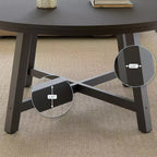 Tavolino Rotondo, Tavolino Centrale da 91 cm, Tavolino Accent Table con Gambe Spesse Regolabili e Venatura del Legno Progettata, Mobili da Soggiorno