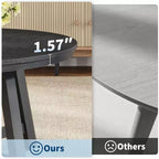 Tavolino Rotondo, Tavolino Centrale da 91 cm, Tavolino Accent Table con Gambe Spesse Regolabili e Venatura del Legno Progettata, Mobili da Soggiorno