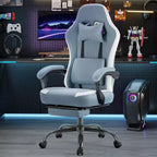 Sedia da gaming Bestier con supporto lombare, sedia da ufficio con altezza regolabile, braccioli e poggiatesta, ruote girevoli a 360°