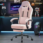 Sedia da gaming Bestier con supporto lombare, sedia da ufficio con altezza regolabile, braccioli e poggiatesta, ruote girevoli a 360°
