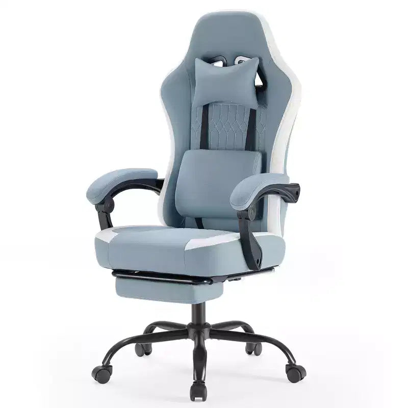 Sedia da gaming Bestier con supporto lombare, sedia da ufficio con altezza regolabile, braccioli e poggiatesta, ruote girevoli a 360°
