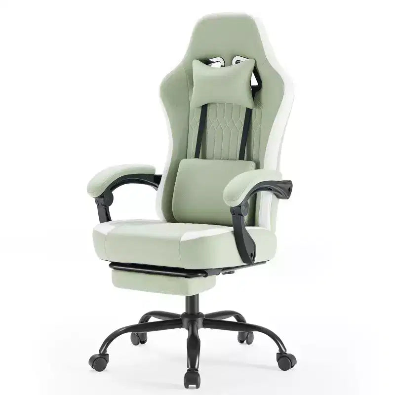 Sedia da gaming Bestier con supporto lombare, sedia da ufficio con altezza regolabile, braccioli e poggiatesta, ruote girevoli a 360°